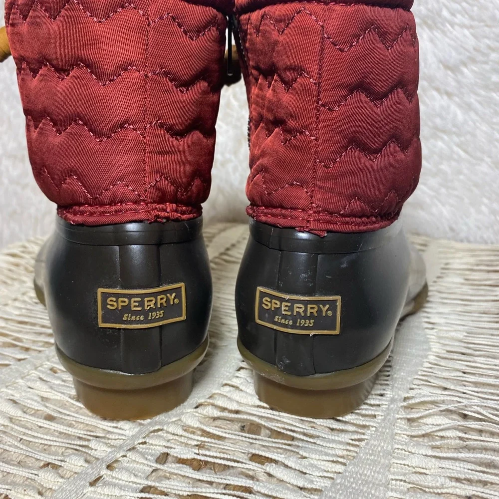Sperry Women’s Red Quilted Duck Boots